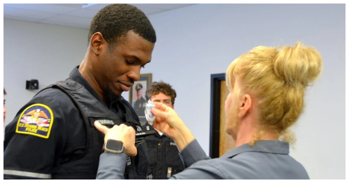 আইসের হাতে গ্রেপ্তার পুলিশ কর্মকর্তা জন লুক ইভান্স। ছবি: এনবিসি